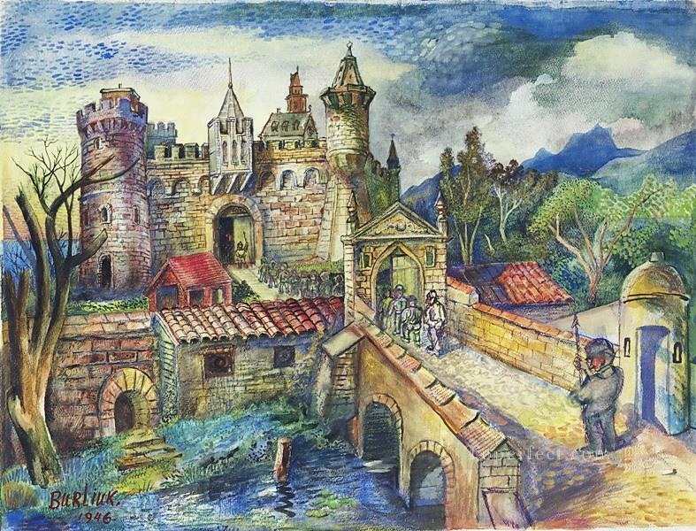 castillo inglés 1946 ruso Pintura al óleo
